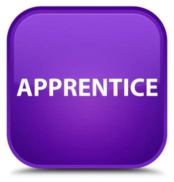 Apprentice special purple square button 库存插图