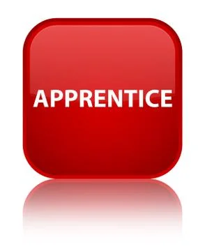 Apprentice special red square button Illustrazione stock