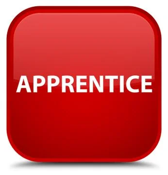 Apprentice special red square button Illustrazione stock