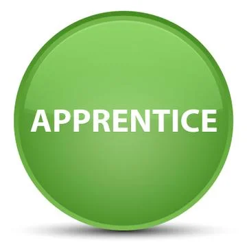 Apprentice special soft green round button Illustrazione stock