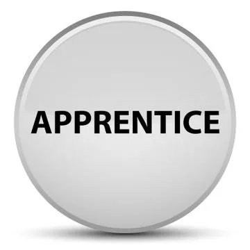 Apprentice special white round button Illustrazione stock