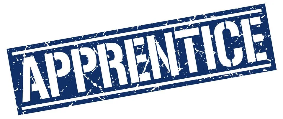 Apprentice square grunge stamp イラスト素材