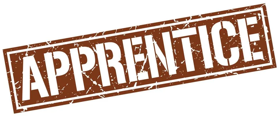 Apprentice square grunge stamp イラスト素材