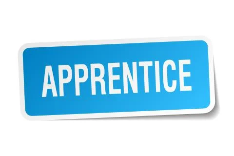 Apprentice square sticker on white Illustrazione stock