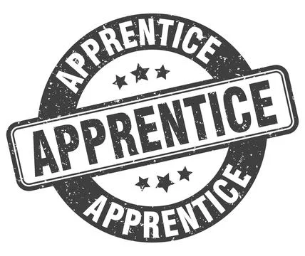 Apprentice stamp. apprentice label. round grunge sign Illustrazione stock