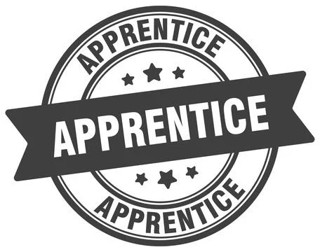 Apprentice stamp. apprentice label on transparent background. round sign Illustrazione stock