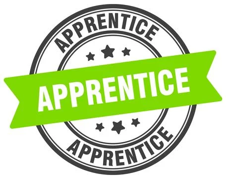 Apprentice stamp. apprentice label on transparent background. round sign 库存插图