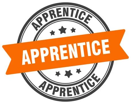 Apprentice stamp. apprentice label on transparent background. round sign Illustrazione stock