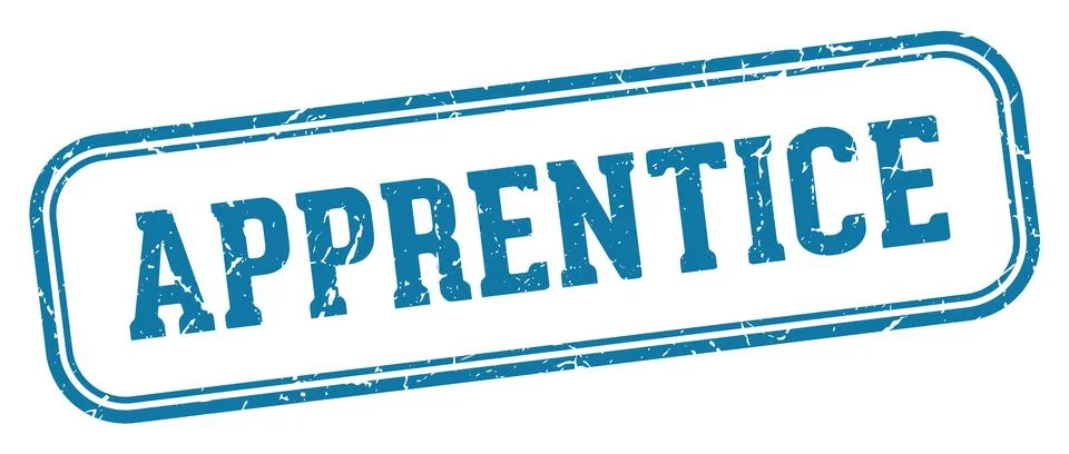 Apprentice stamp. apprentice rectangular stamp on white background Illustrazione stock