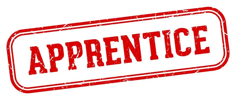 Apprentice stamp. apprentice rectangular stamp on white background イラスト素材