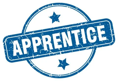 Apprentice stamp. apprentice round vintage grunge sign. apprentice 库存插图
