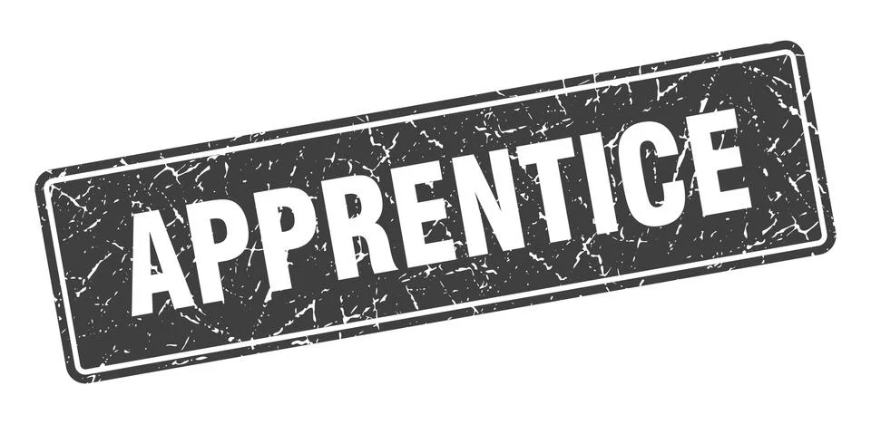 Apprentice stamp. apprentice vintage black label. Sign イラスト素材