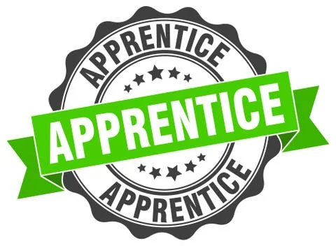 Apprentice stamp. sign. seal 库存插图