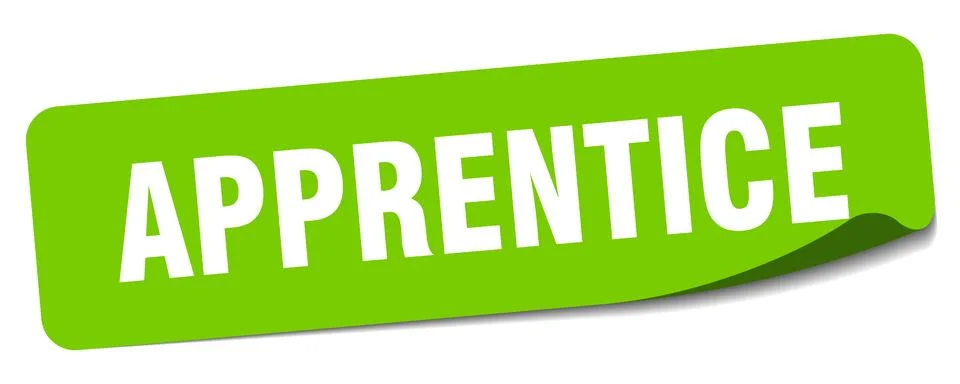 Apprentice sticker. apprentice label Illustrazione stock