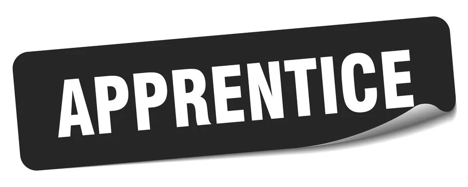 Apprentice sticker. apprentice label イラスト素材