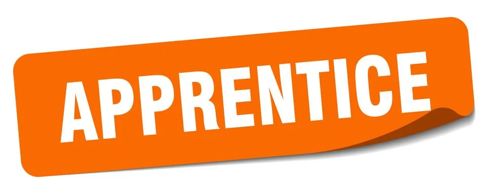 Apprentice sticker. apprentice label イラスト素材