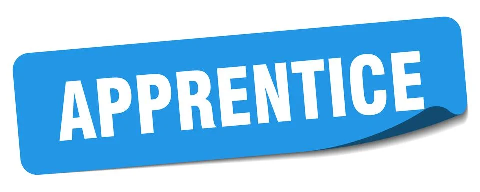 Apprentice sticker. apprentice label イラスト素材