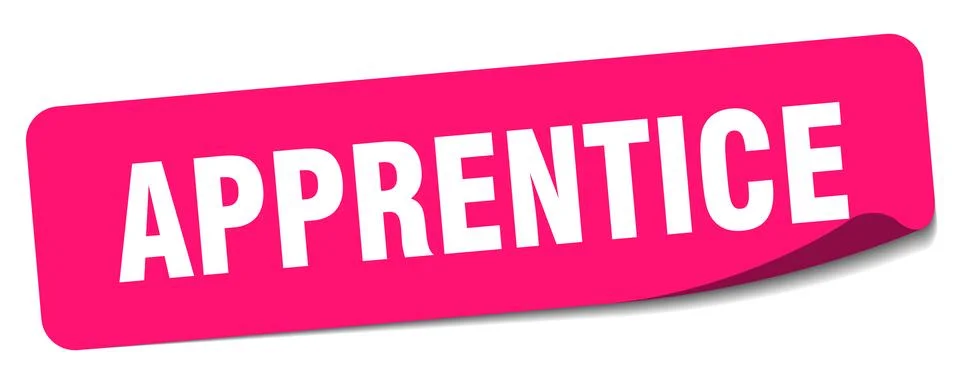 Apprentice sticker. apprentice label イラスト素材