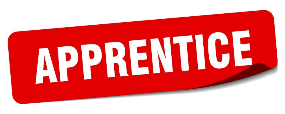 Apprentice sticker. apprentice label イラスト素材