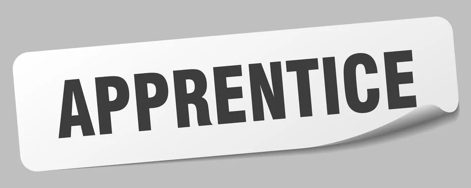 Apprentice sticker. apprentice label イラスト素材