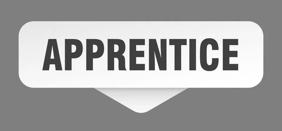 Apprentice sticker. apprentice sign isolated on gray background イラスト素材