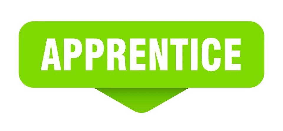 Apprentice sticker. apprentice sign on transparent background Illustrazione stock