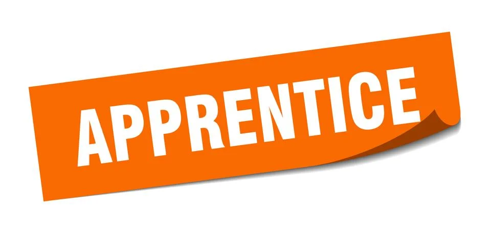 Apprentice sticker. apprentice square sign. apprentice. peeler Illustrazione stock