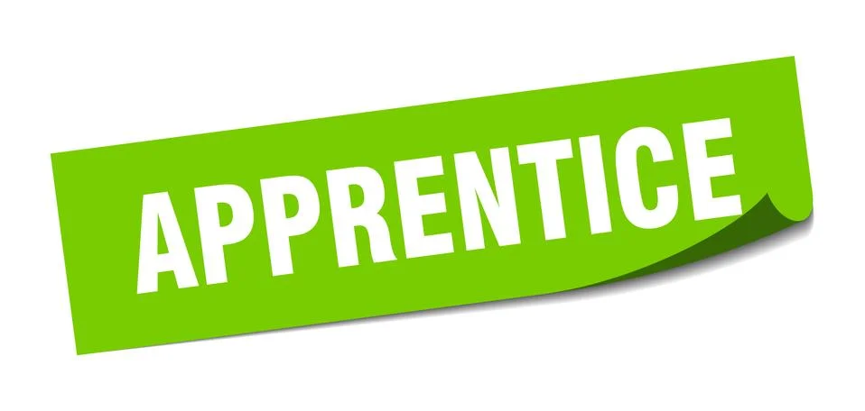 Apprentice sticker. apprentice square sign. apprentice. peeler Illustrazione stock