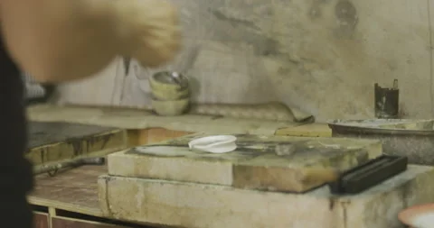 Apprentice working on wild torch flame Stock Footage 141361280