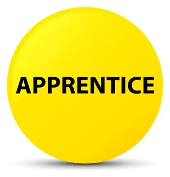 Apprentice yellow round button Illustrazione stock