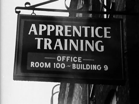 Apprentices learn on the job inside this industrial depot. Stock Footage 75188191