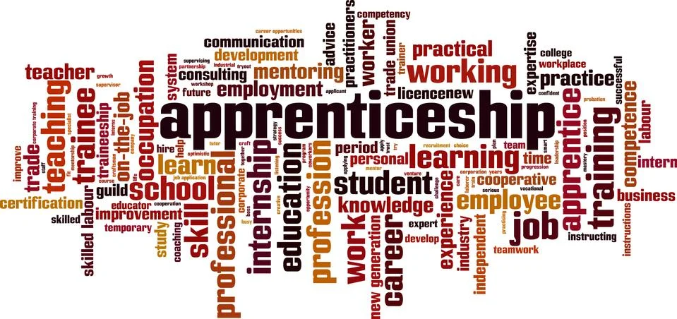 Apprenticeship word cloud Stock Illustration