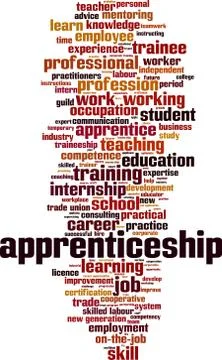 Apprenticeship word cloud 스톡 일러스트