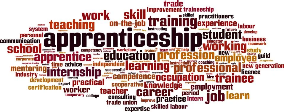 Apprenticeship word cloud Stock Illustration