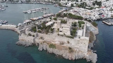 Approach to Ancient Castle View Stock Footage 164003711