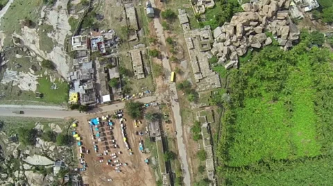 Approach to the ancient cities of India Stock Footage 45999301