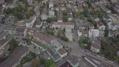 Approach To Apartment Block Ending Top Down Stock Footage 331922479