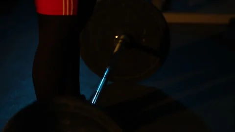 To approach the barbell  2 Stock Footage 309556869