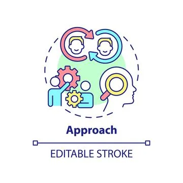 Approach concept icon Stock Illustration