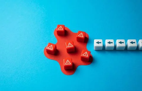 On the approach to a difficult challenge. Putting a halt to certain decisio.. Stock Photos