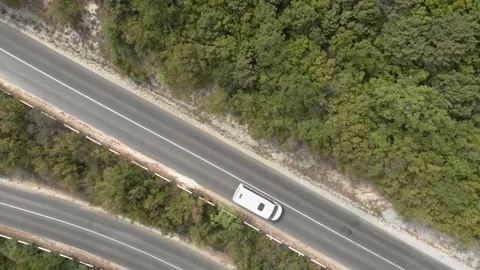 Approach in the frame from above to the road 4K Stock Footage 207807802