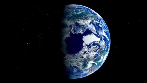 Approach to planet Earth from outer space. Greenland. Stock Footage 123090368