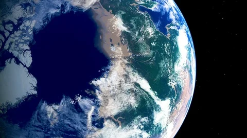 Approach to planet Earth from outer space. Greenland. Stock Footage 123090396