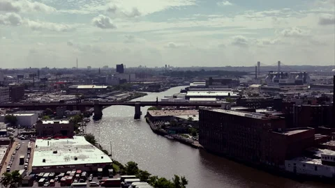 APPROACH TO PULASKI BRIDGE Stock Footage 198413094