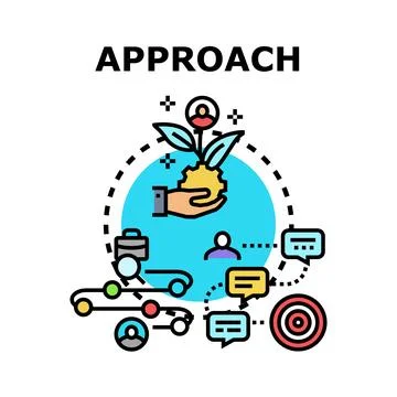 Approach strategy developing new business growth path Stock Illustration