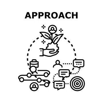 Approach strategy developing new business growth path Illustrazione stock