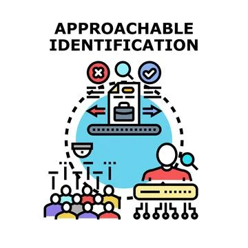 Approachable identification concept for secure data access 库存插图