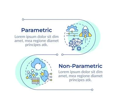 Approaches in statistical analysis infographic vertical sequence Illustrazione stock
