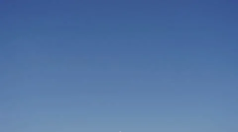 Approaching aircraft Slow Motion Stock Footage 50054486