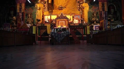 Approaching the altar with the slider on the floor Stock Footage 59012237